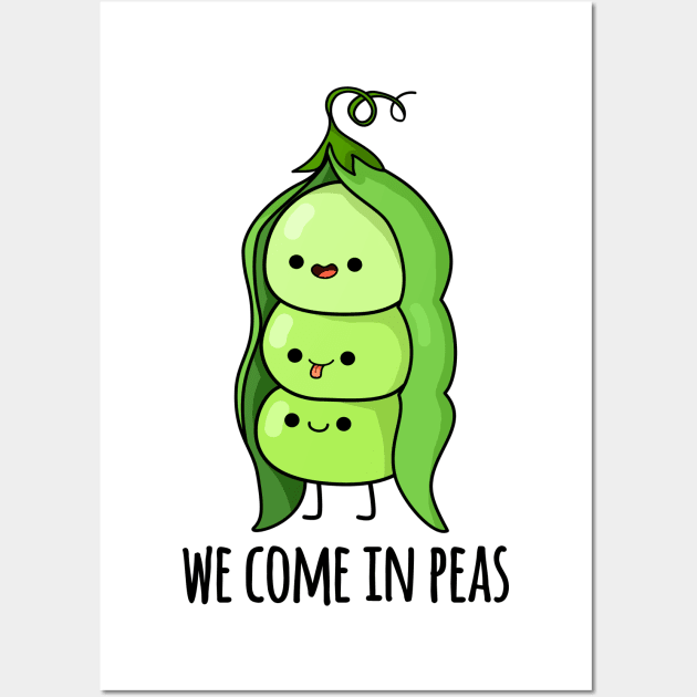 We Come In Peas Cute Pea Pun Wall Art by punnybone